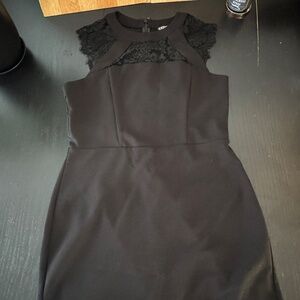Black Express Lace Cocktail Dress